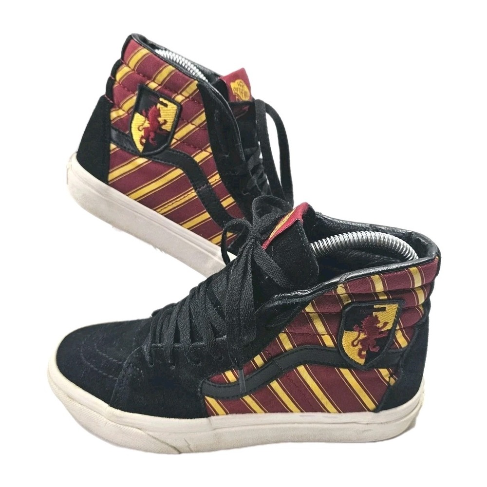 VANS Sk8-Hi Ankle Harry Potter Gryffindor Black Red Yellow Skate Shoe Mens 5.5